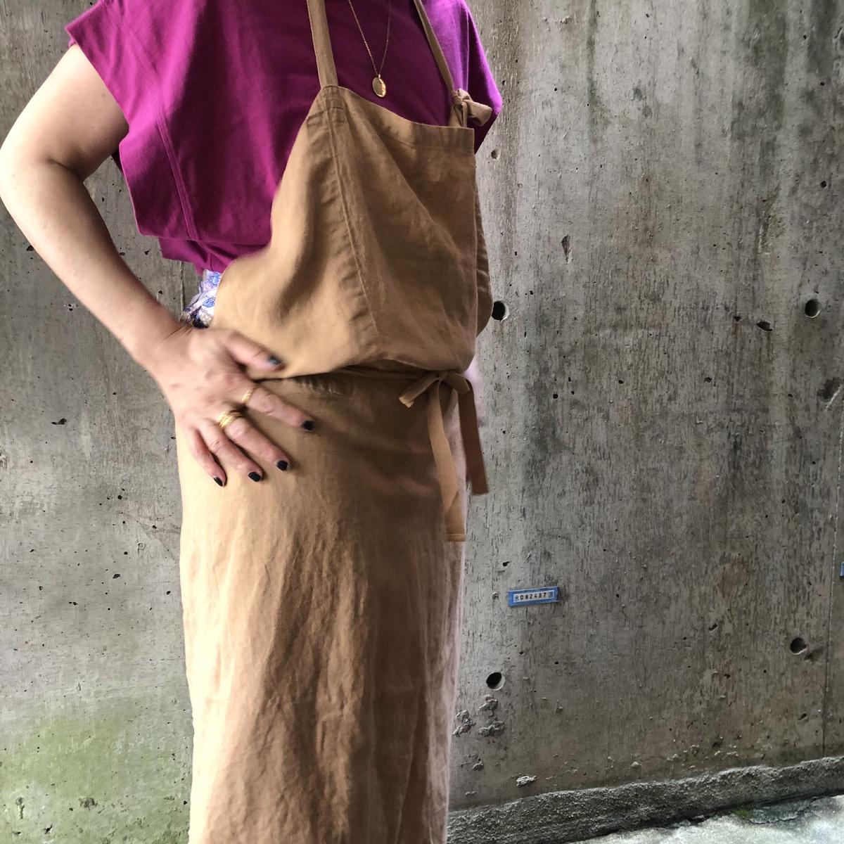 Merci エプロン オータムグリーン