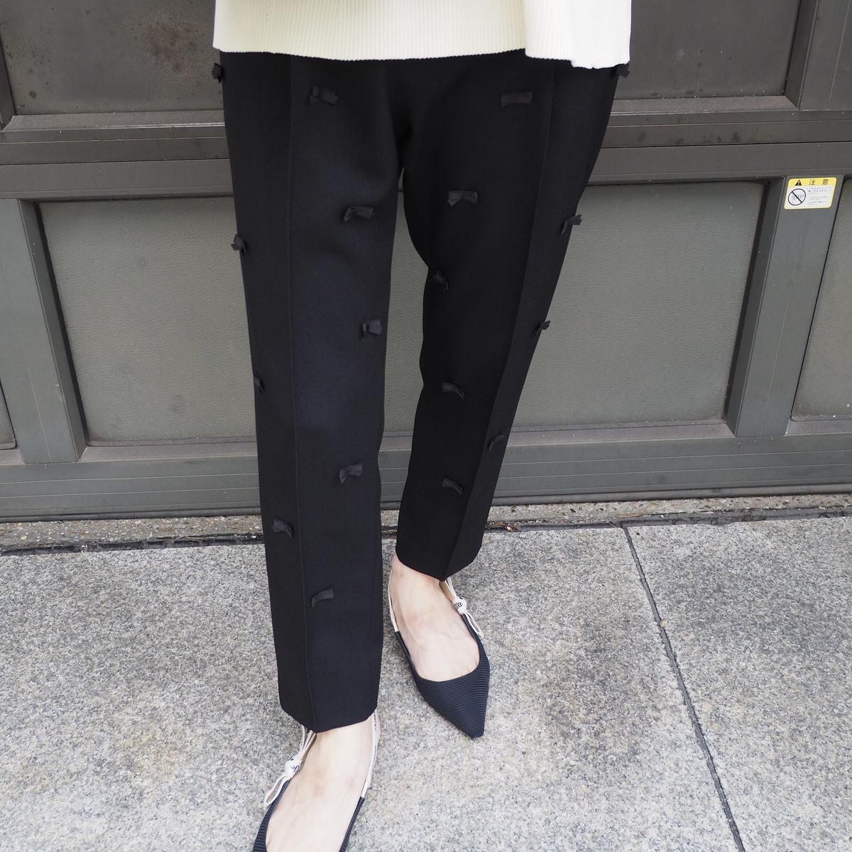 リボンドットパンツ ブラック | HEVE リボンドットパンツ ブラック | HEVE