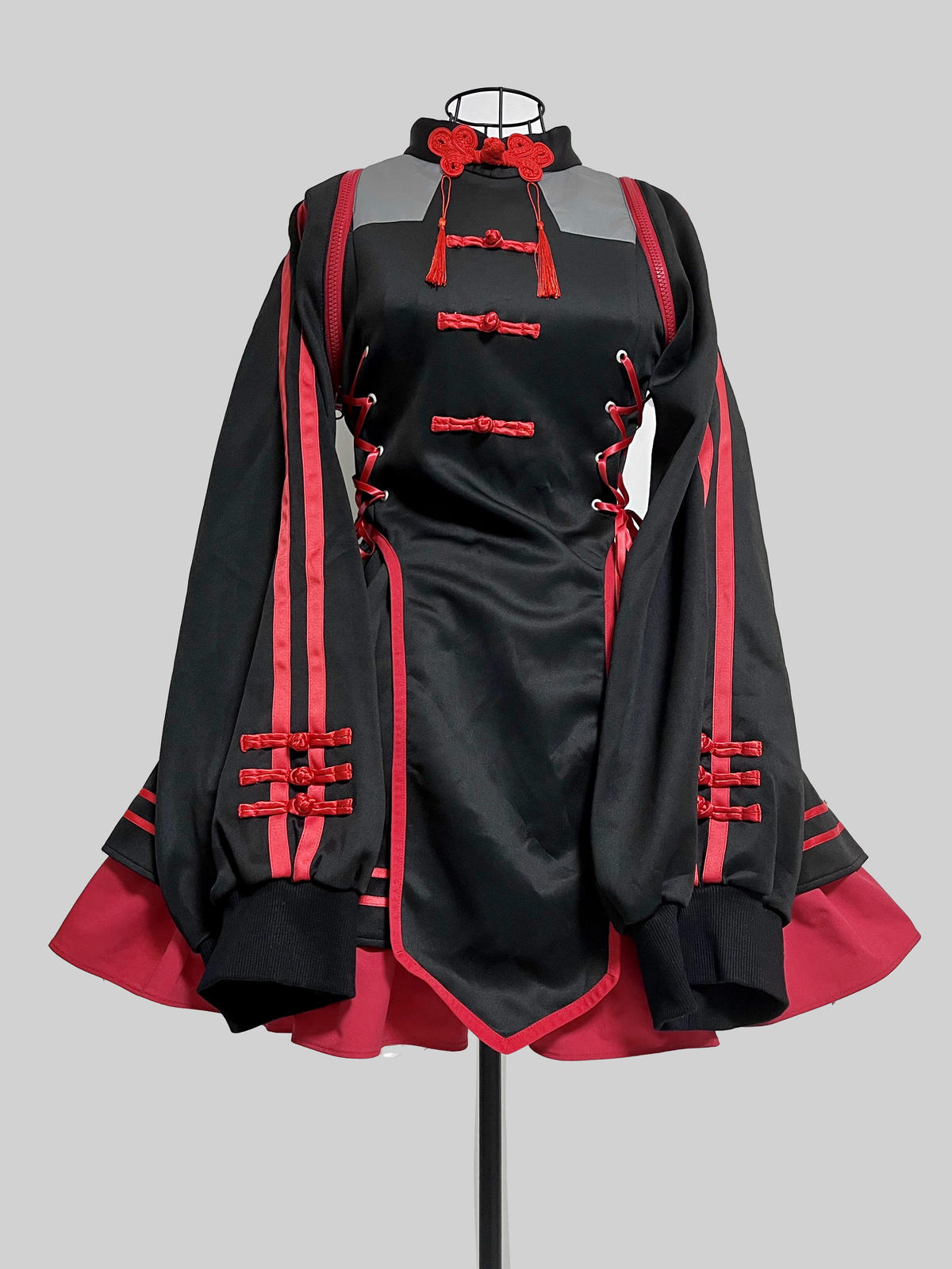 フラワープリント 《China-Jerseylolita Setup》トップス(Black