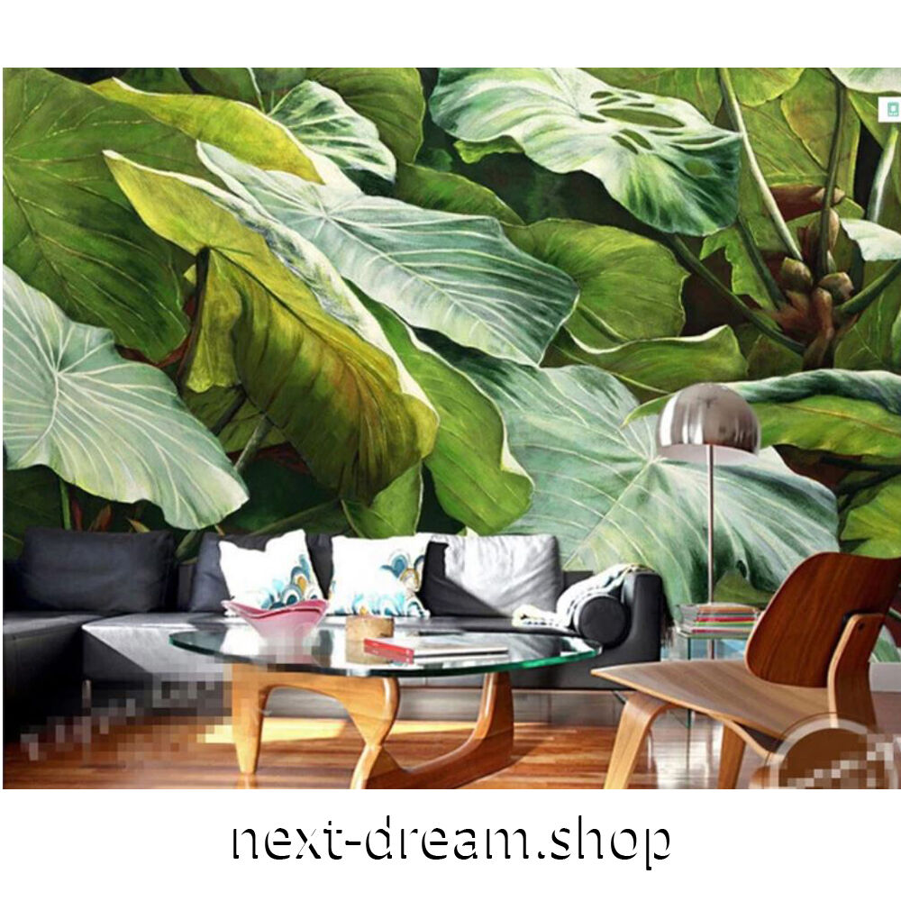 カスタム３d壁紙 1ピース 1m2 観葉植物 グリーン 緑 ジャングル 店 カフェ キャン
