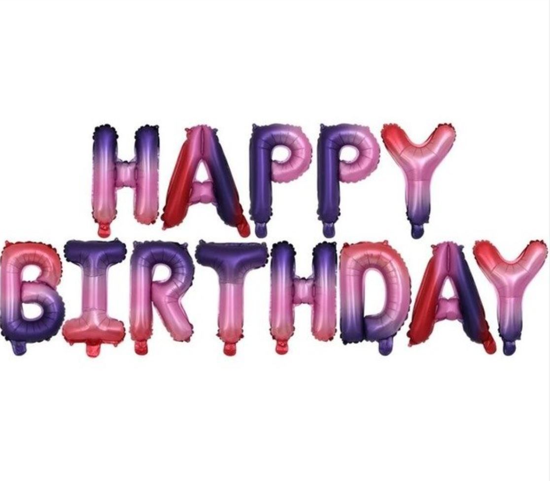 ロゴ風船 Happy Birthday お誕生日おめでとう 飾り デコ 誕生日 イベン