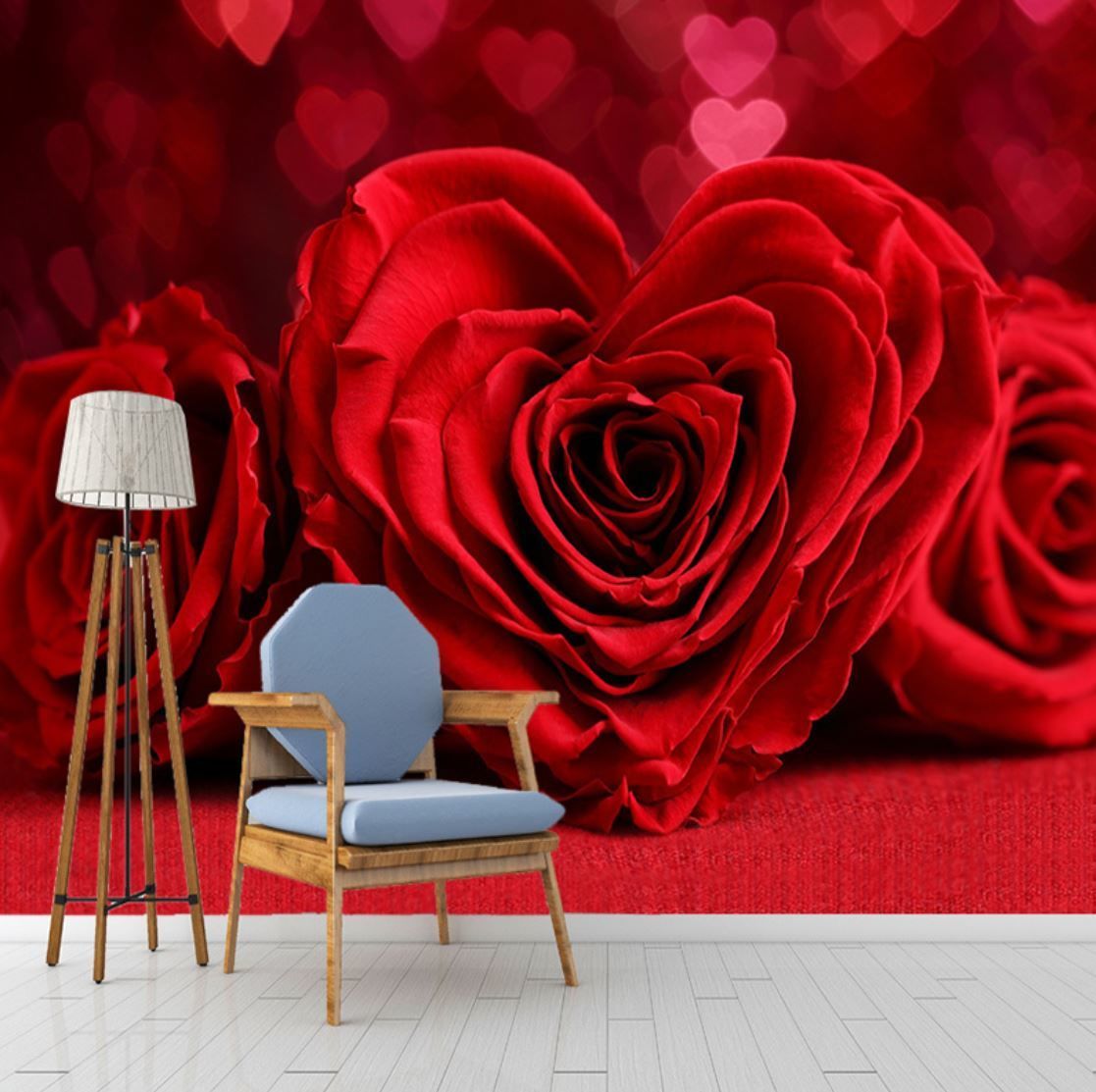 3d 壁紙 1ピース 1 赤い薔薇 ローズ ハート Love インテリア 部屋装飾 耐水 防 3d 壁紙 1ピース 1 赤い薔薇 ローズ ハート Love インテリア 部屋装飾 耐水 防