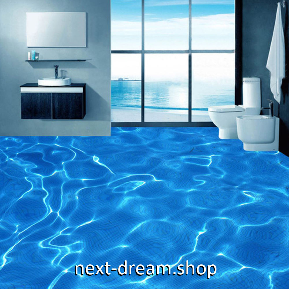 ３d 壁紙 1ピース 1 床用 自然風景 青い海 水面 Diy リフォーム インテリア 部屋