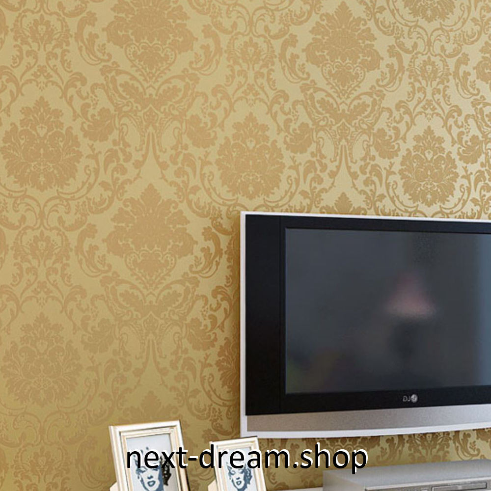 ３d 壁紙 53 1000 花柄 ダマスク Diy 不織布 カビ対策 防湿 防水 吸音 イン