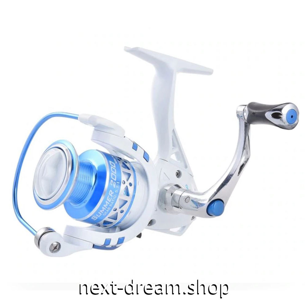 新品 リール 釣り道具 フィッシング 10bbs スピニング 低音 高性能ベアリング 白 青
