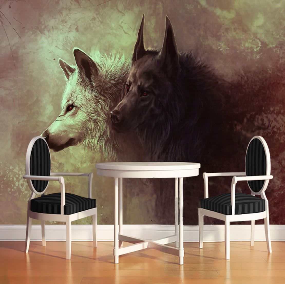 ３d 壁紙 1ピース 1 動物描写 オオカミ インテリア 装飾 寝室 リビング 耐水 防湿