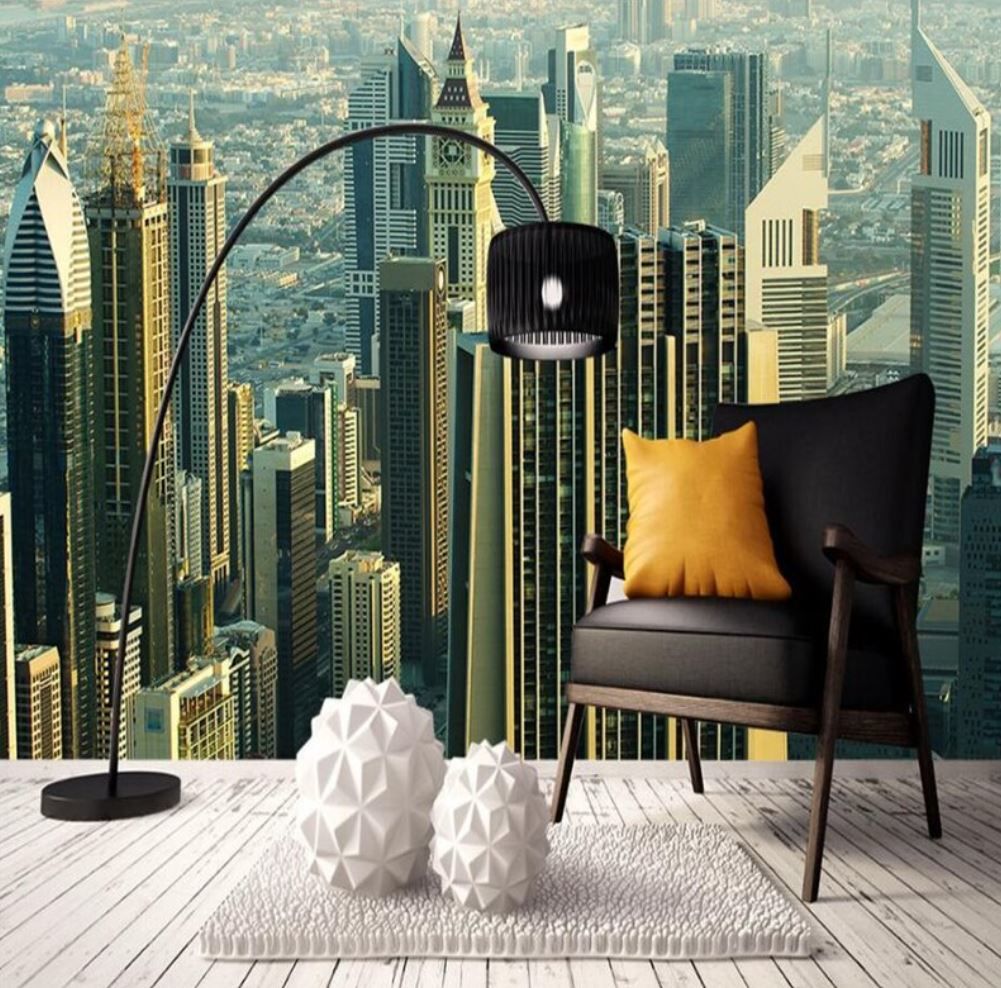３d 壁紙 1ピース 1 モダン都市 景観 シティビュー 写真 大都会 寝室 リビング 客室