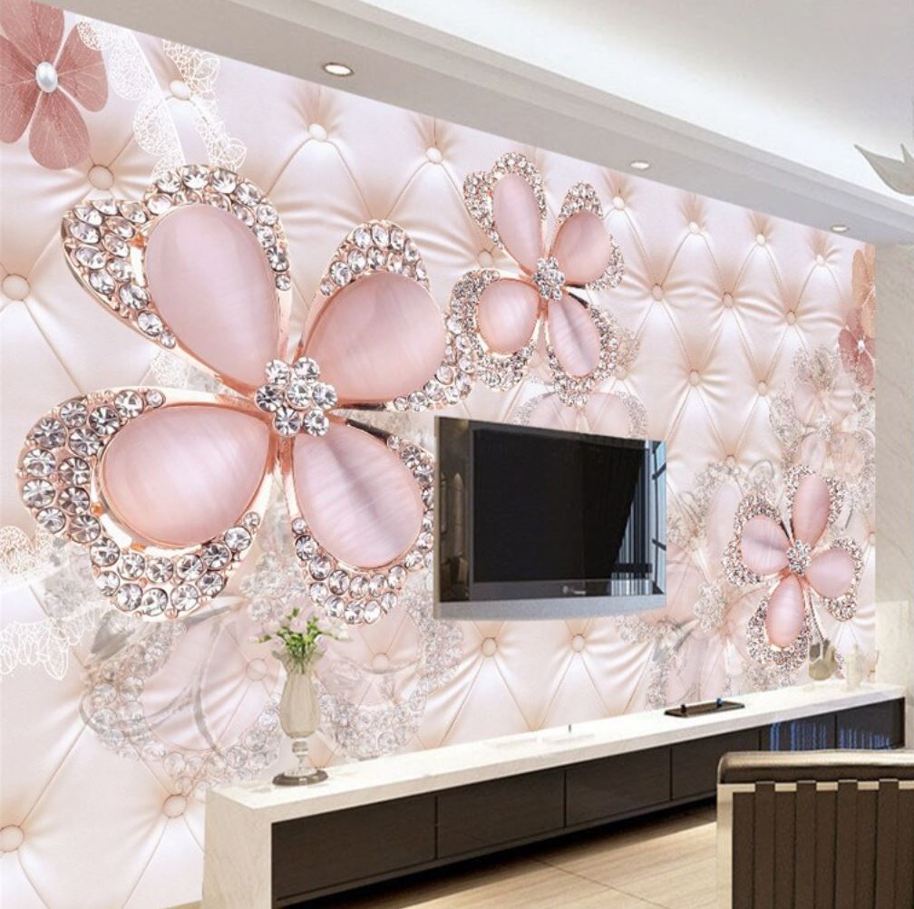 カスタム３d壁紙 1ピース 1 お姫様調 ジュエリークローバー キッチン 寝室 リビング ク
