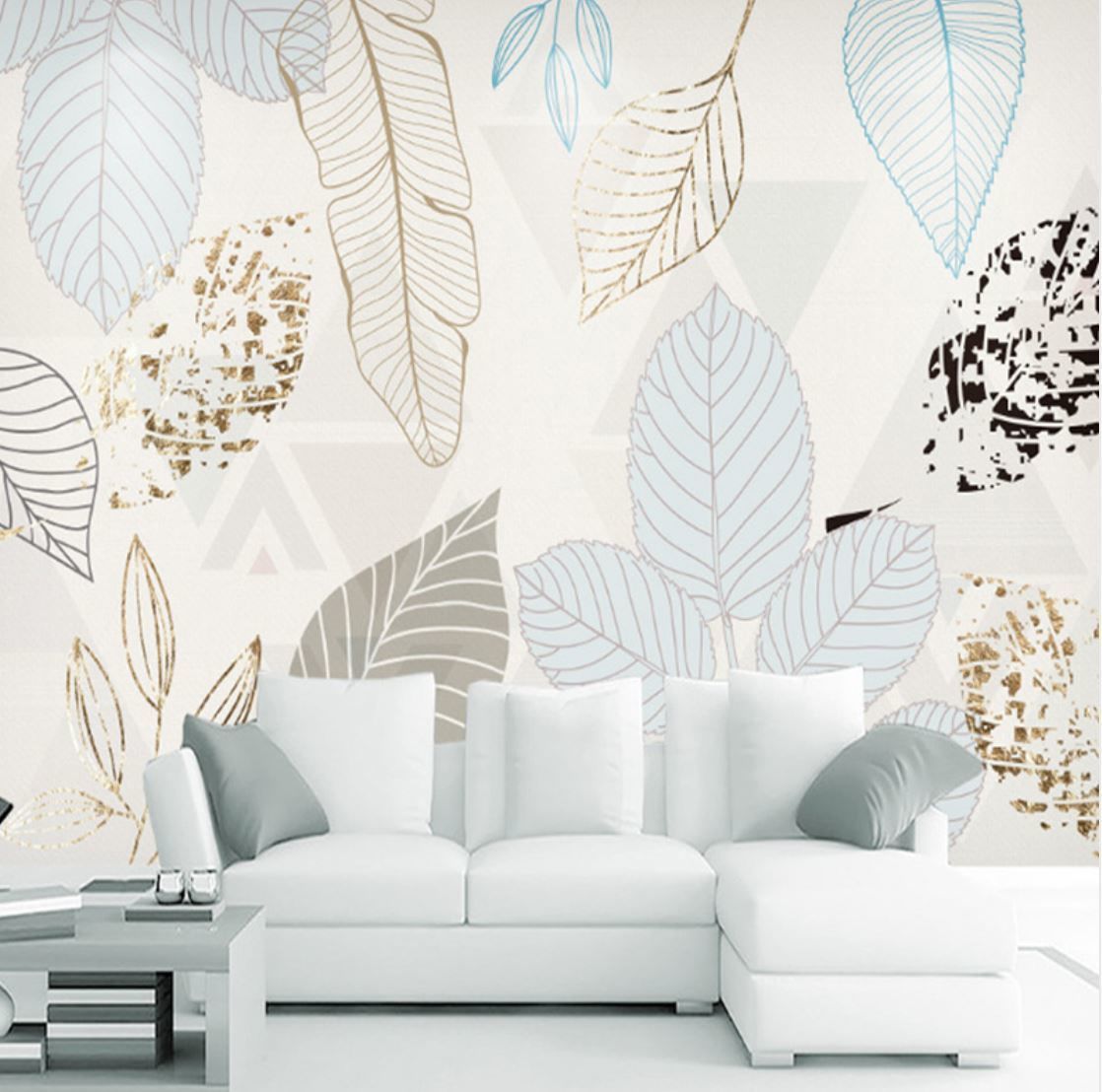 ３d 壁紙 1ピース 1 北欧モダン リーフ 葉っぱ インテリア 部屋装飾 耐水 防湿 防音