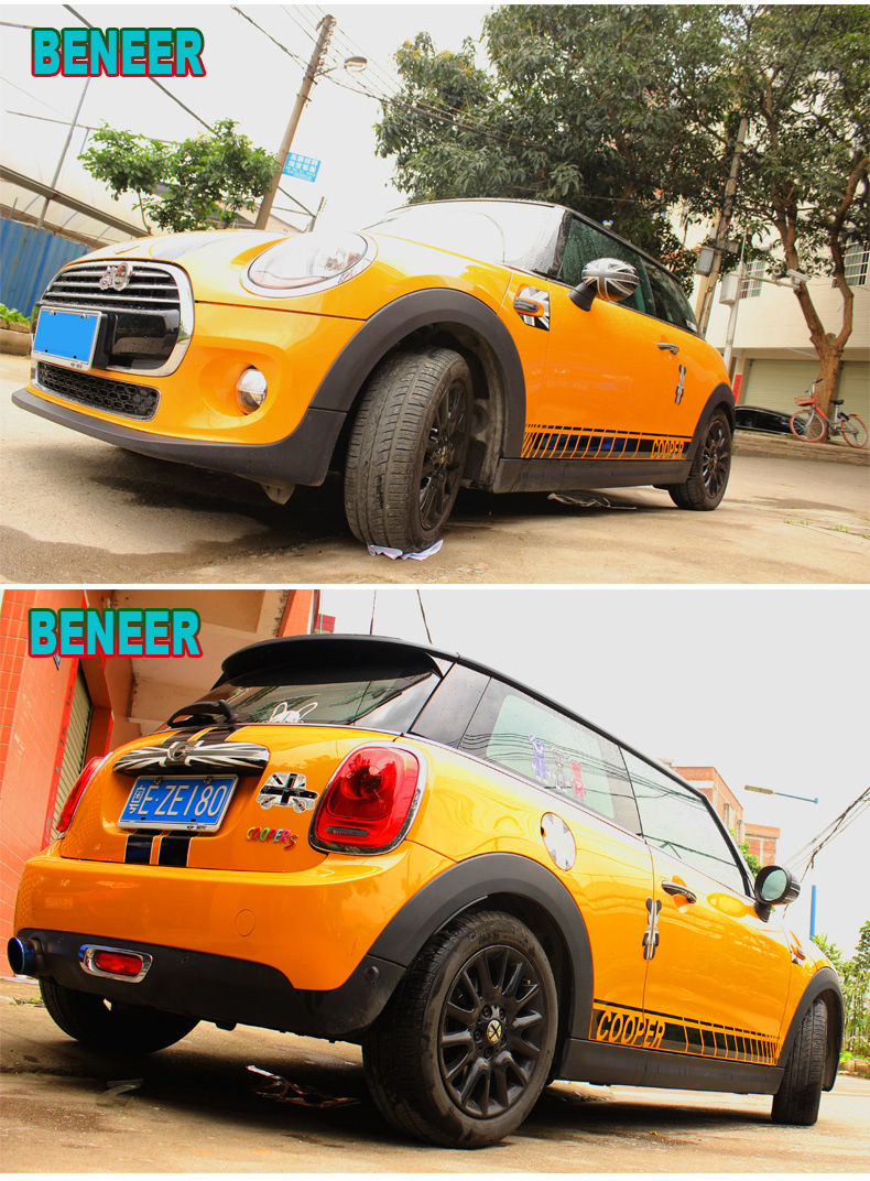 ミニクーパー ステッカー 2個入 サイドボディ Bmw Mini Cooper H