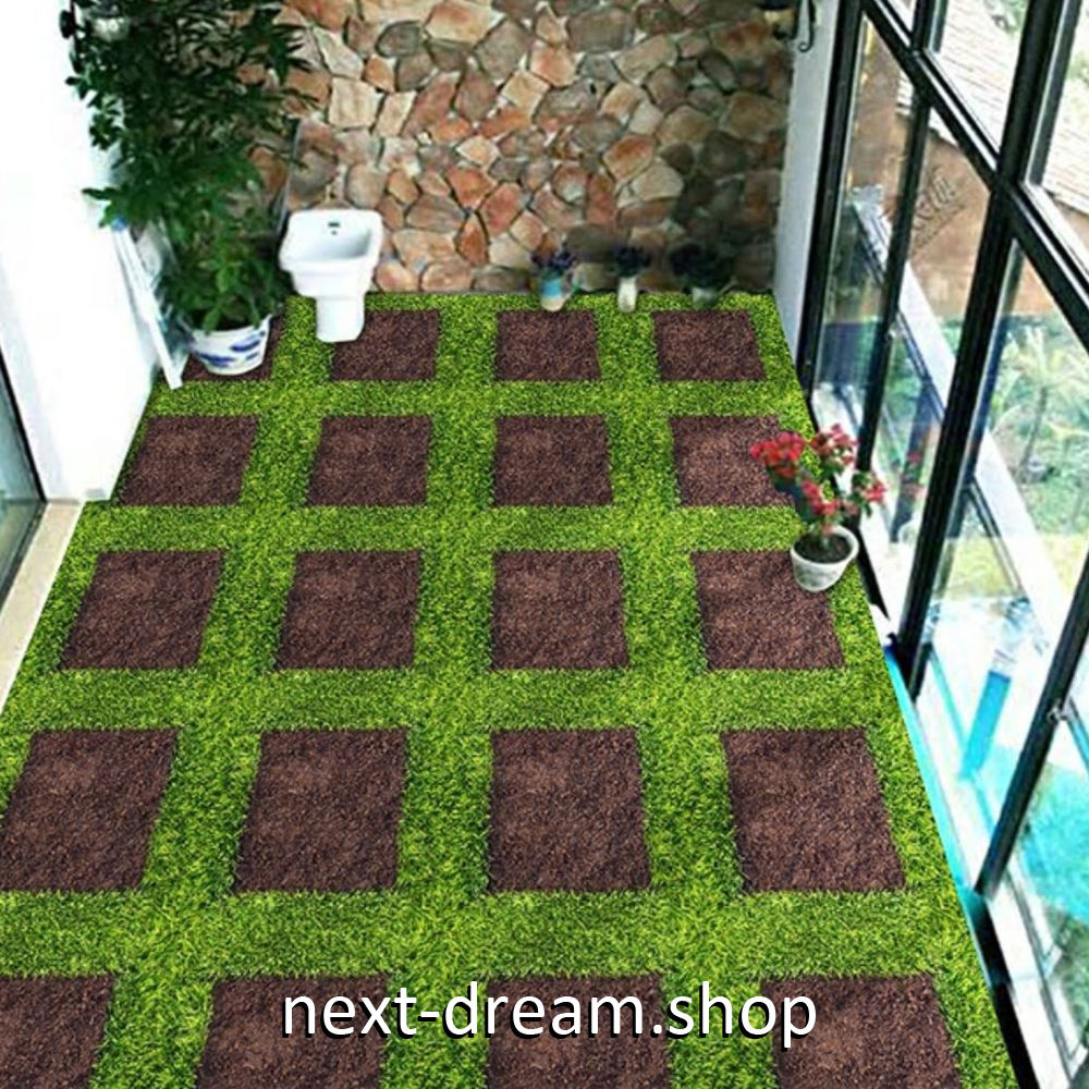 ３d 壁紙 1ピース 1 床用 自然風景 芝生 緑 茶色 Diy リフォーム インテリア 部