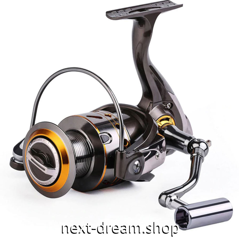 新品 スピニングリール 釣り道具 フィッシング 鯉釣り 黒 金色 カーボン 1000