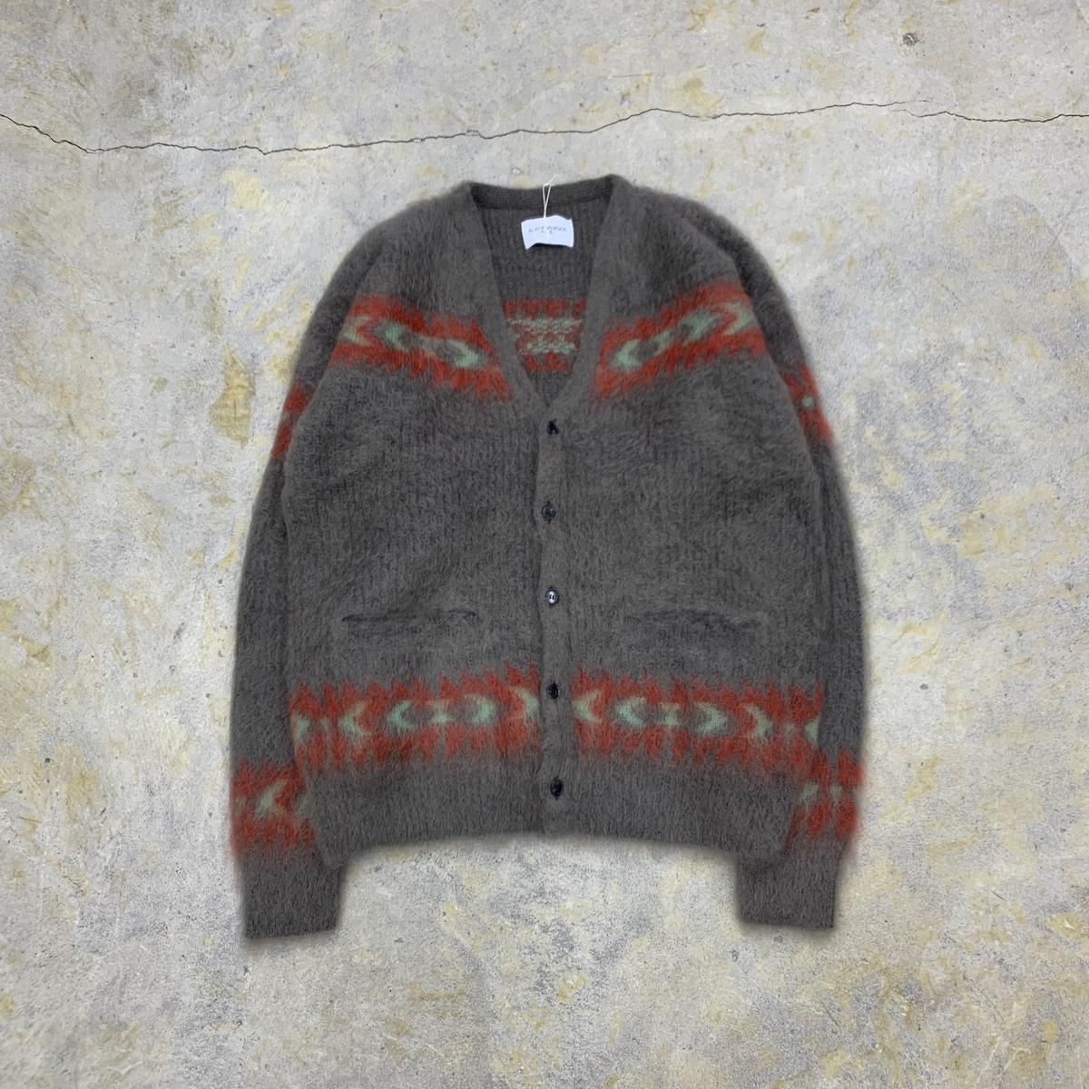 Black Weirdos | Basquiat Mohair Cardigan | Charcoal 純正未使用品 21aw Black Cardigan Basquiat Weirdos カーディガン