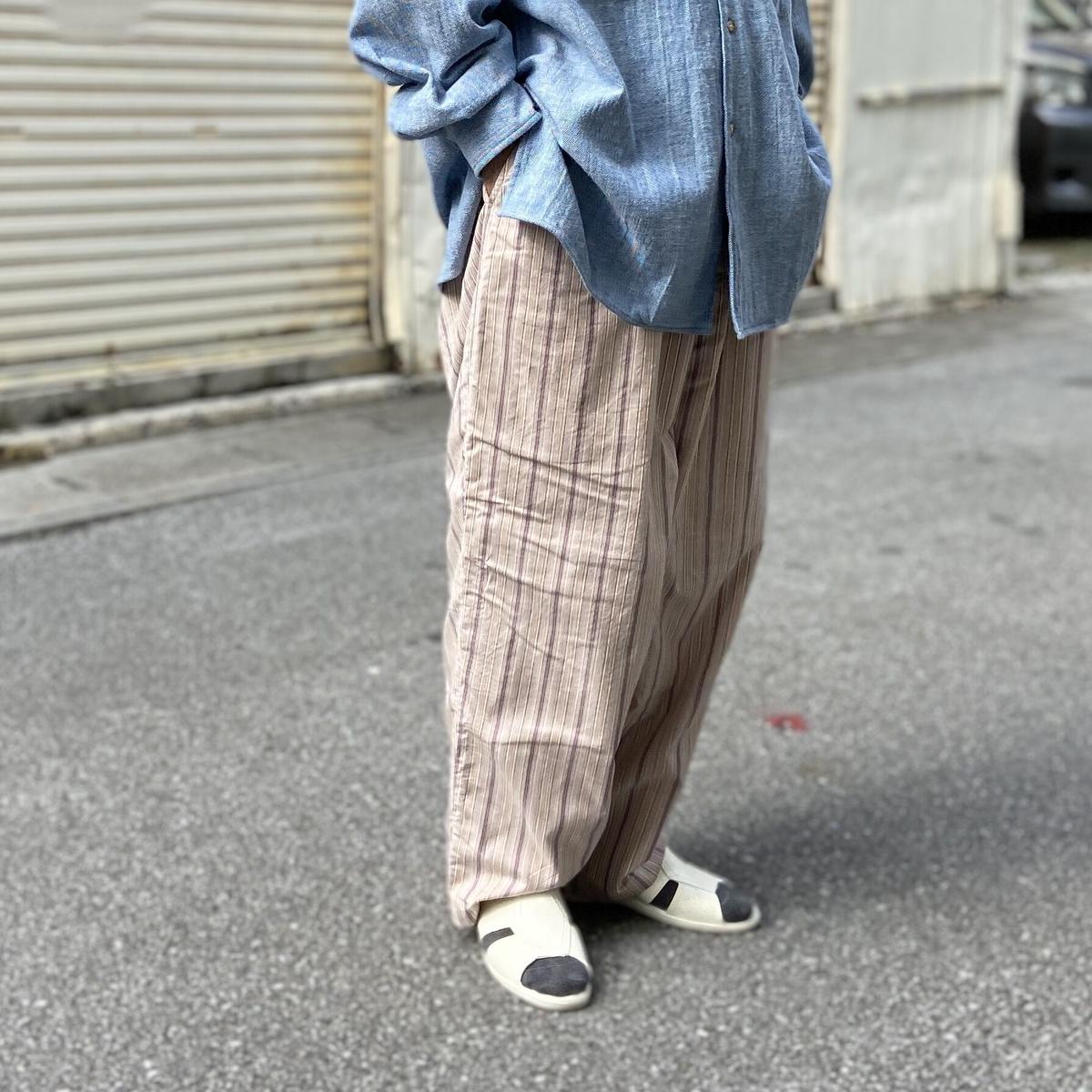 ギフ_包装】 Marvine ワイドパンツ ネイビー makers shirt Pontiak 色々な 美品 Marvine Pontiak Shirt Makers パジャマパンツ スラックス
