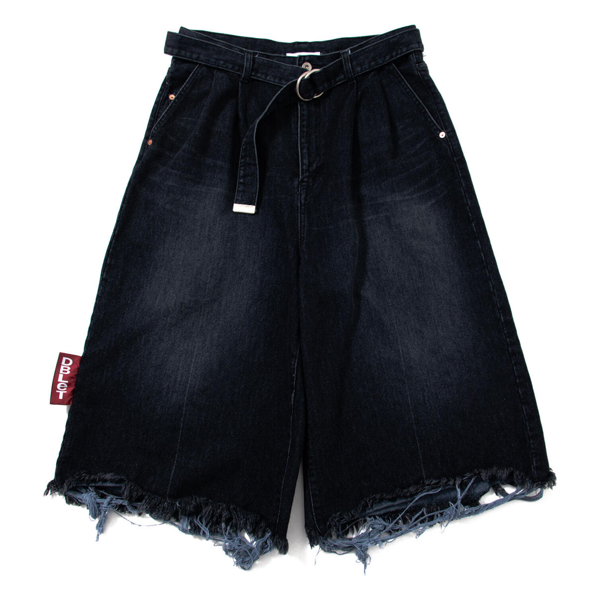 doublet RECYCLE DENIM CUT-OFF WIDE PANTS(BLACK) 22AW20PT193