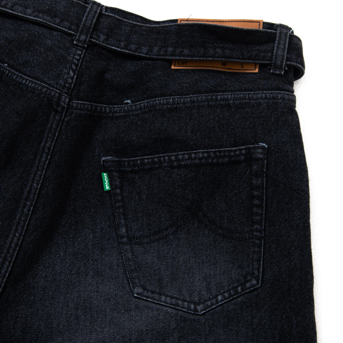 doublet RECYCLE DENIM CUT-OFF WIDE PANTS(BLACK)...