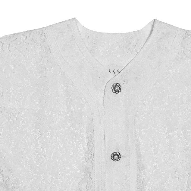 el conductorH FLOWER LACE BASEBALL TOP(WHITE)