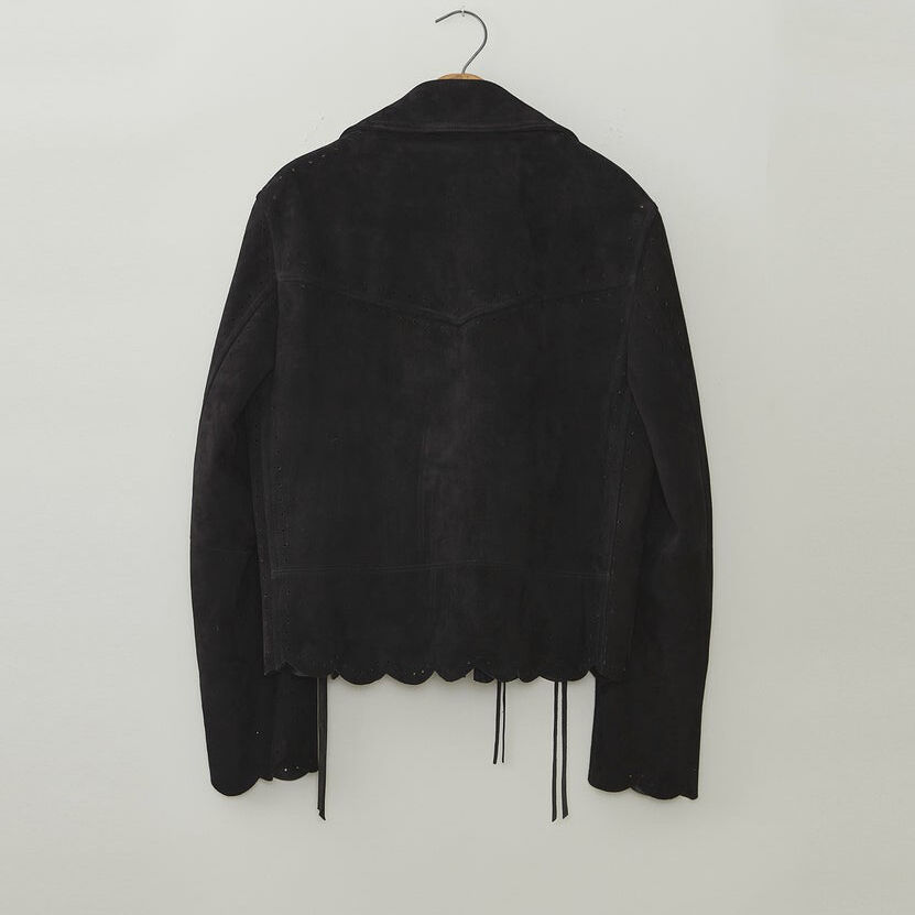 MASU SCALLOP LEATHER JACKET(BLACK)MSSS-BL0722