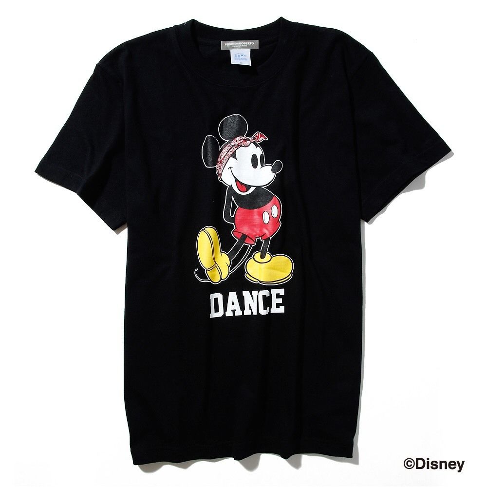 ダンスミッキーマウスtシャツ 黒 Bashlineshop
