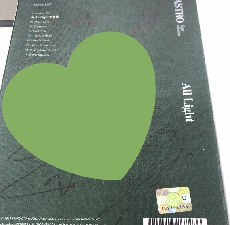 ASTRO all Light cd 全員サイン ASTRO All Light アルバム 直筆 全員