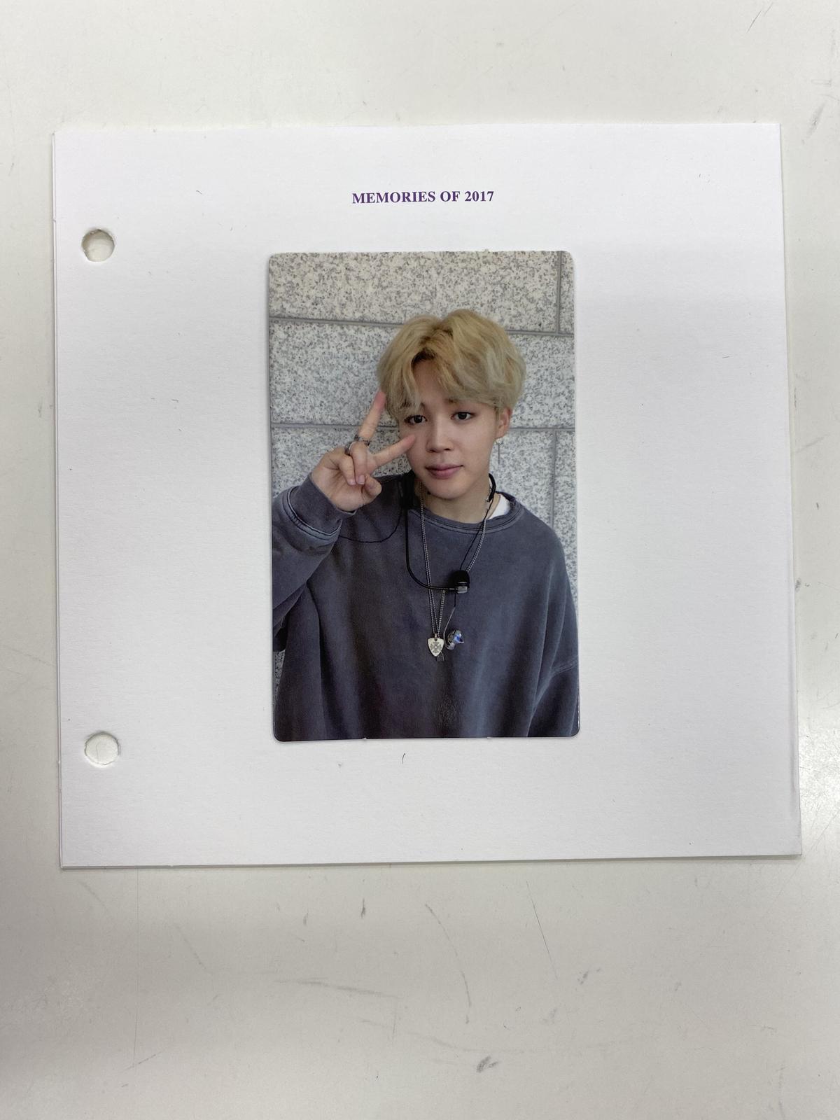 BTS MEMORIES 2017 ジミン JIMIN Blu-ray トレカ-