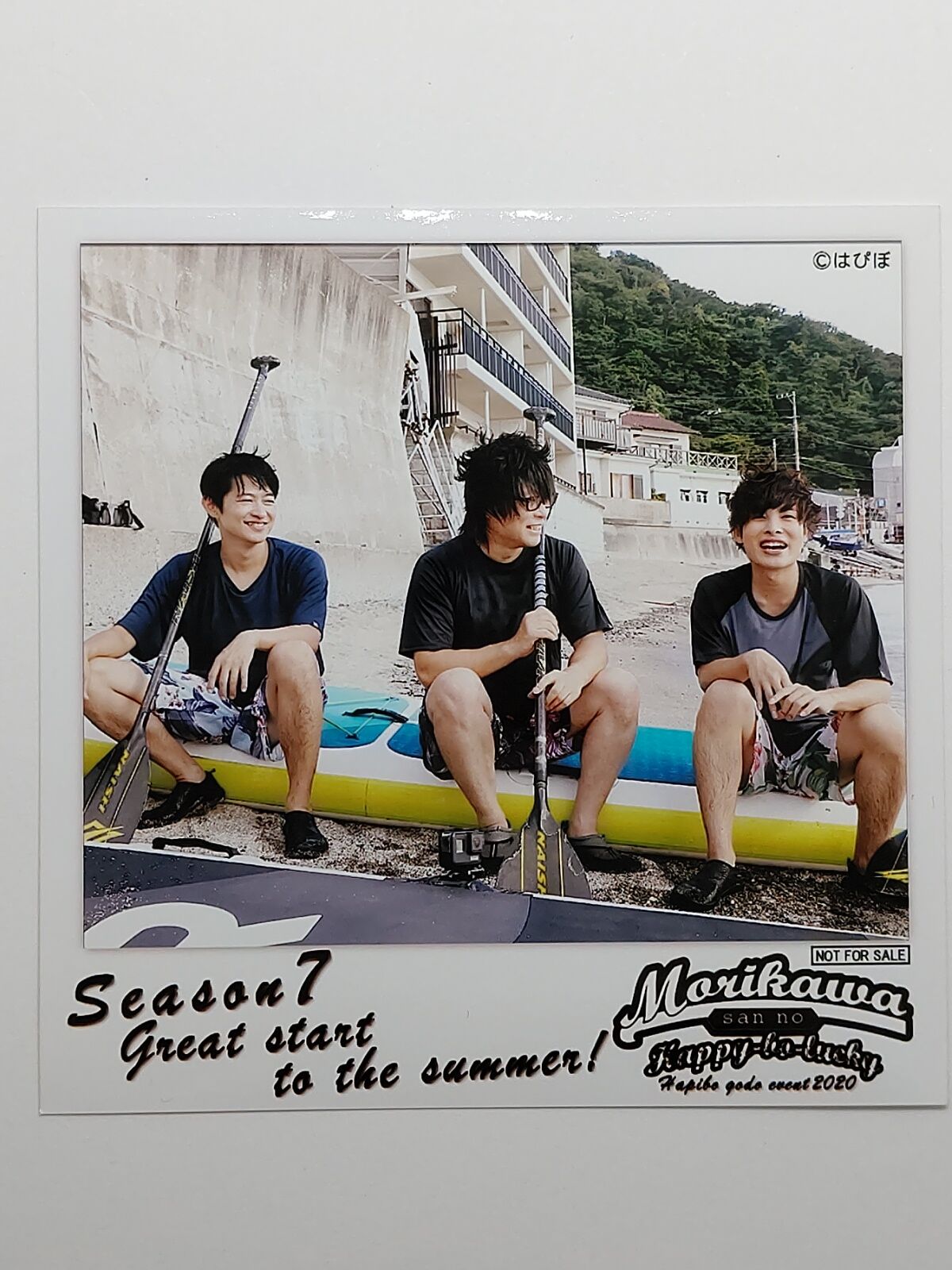 森川智之 岡本信彦 下野紘「森川さんのはっぴーぼーらっきー ～合同イベントやるよっ！～」ポラ風ボラマイド 3ショット⑦