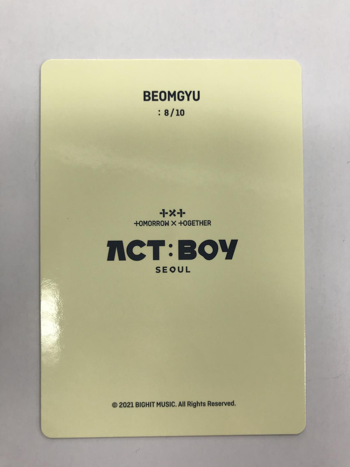 TXT ACT:BOY ミニフォトカード 8/10 ボムギュ | K-BOOKS K-POP...