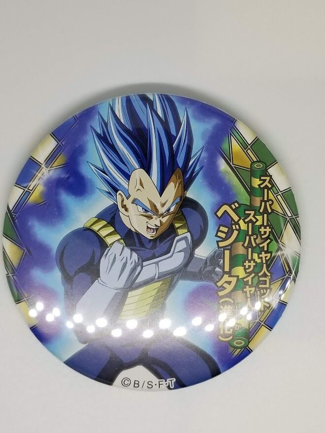 ドラゴンボール 超サイヤ人ゴッド超サイヤ人 進化 ベジータ ドでか缶バッジ 超極 K Bo