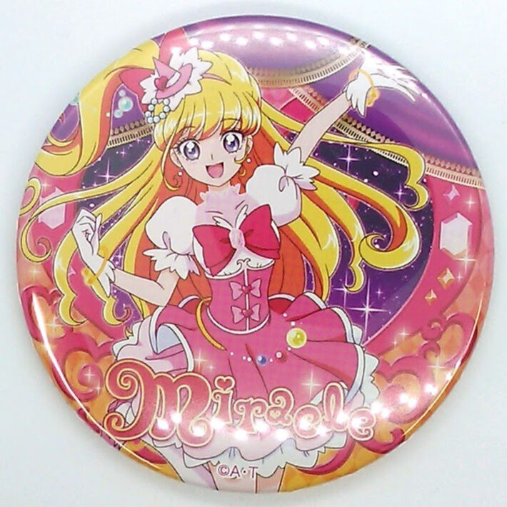 最安挑戦 魔法使いプリキュア キュアミラクル 朝日奈 みらい 缶バッジ キャラクターグッズ Terosrestaurant Com