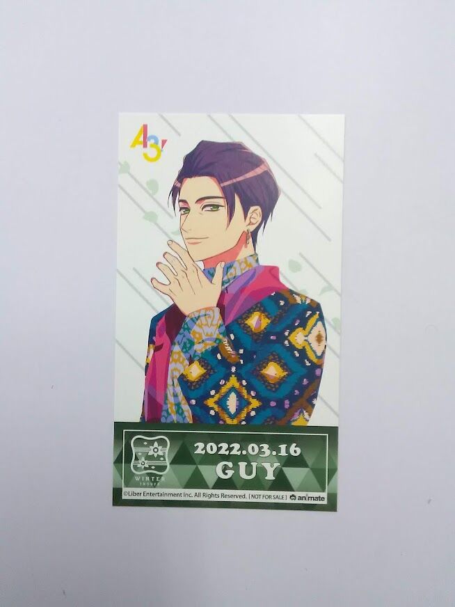 A3! エースリー 摂津万里 チケット風イラストカード SUNNY EP