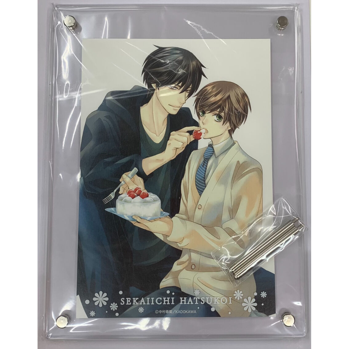 世界一初恋 イラスト入りアクリルボード 小野寺律 高野政宗 / 中村春菊