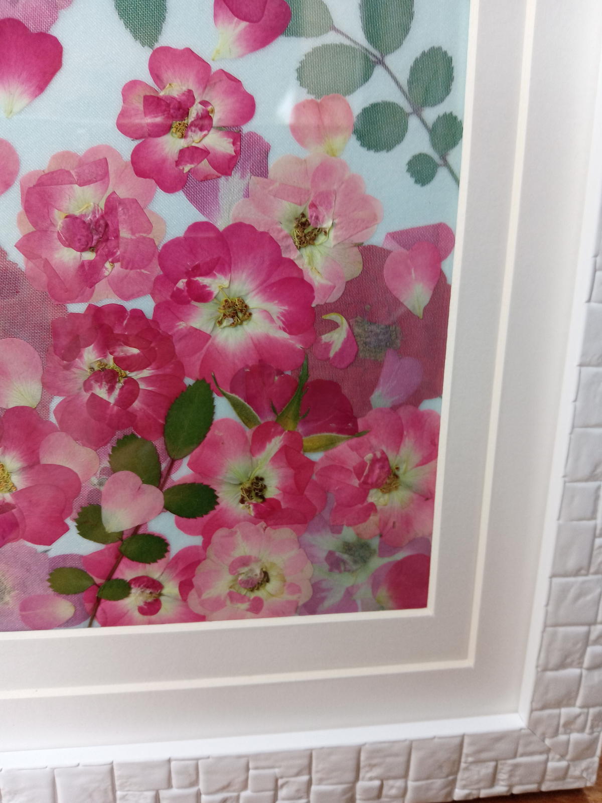 押し花アート 額入り 薔薇の押し花
