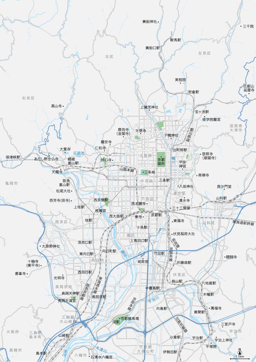 京都 広域 マップ Pdfデータ 地図素材をダウンロードにて販売するお店 今八商店