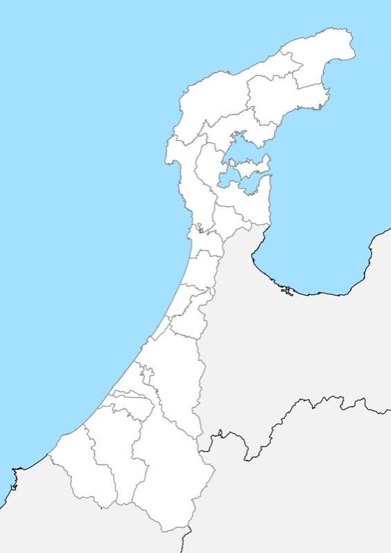無料 石川県 白地図 市区町村別 フリー素材 地図素材をダウンロードにて販売するお店 今八商店