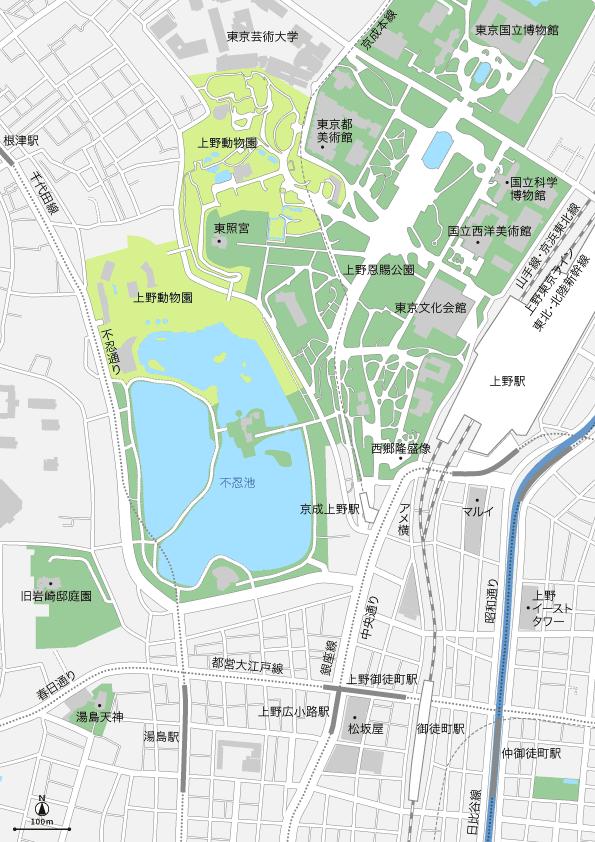 東京 上野 マップ Pdfデータ 地図素材をダウンロードにて販売するお店 今八商店