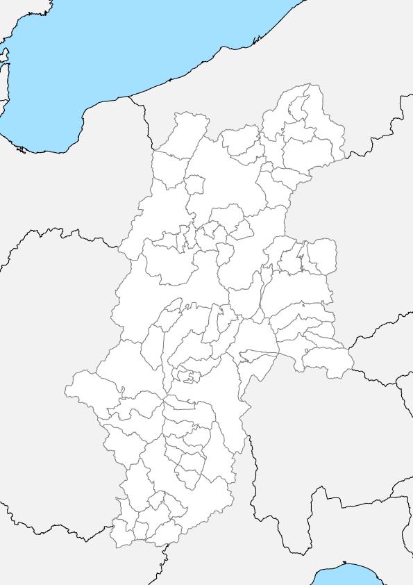 長野県 市区町村別 白地図 Pdfデータ 地図素材をダウンロードにて販売するお店 今八商店