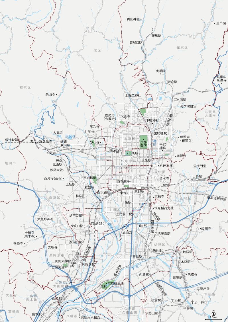 京都 広域 ベクター地図データ Eps 日本語 地図素材をダウンロードにて販売するお店