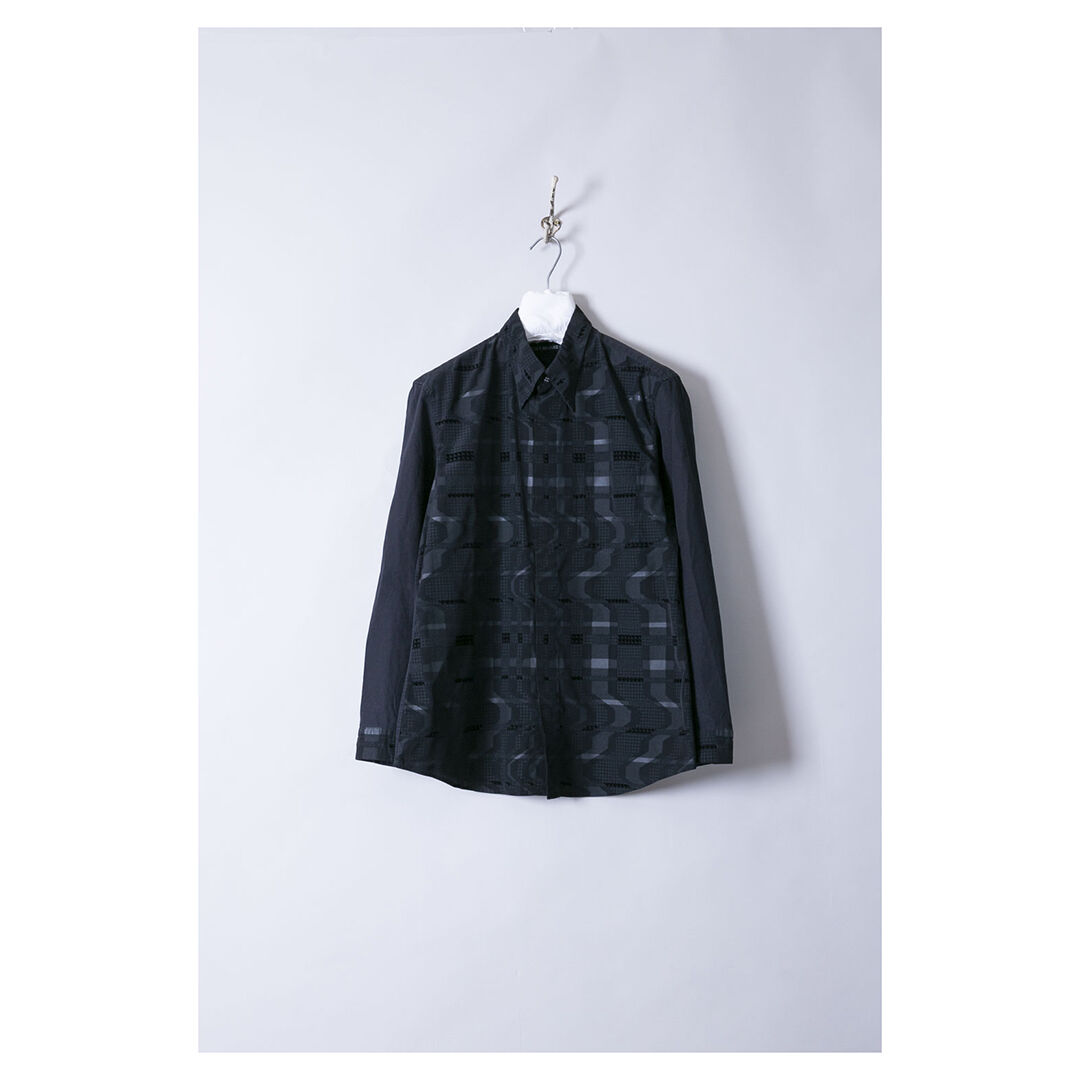 ISSEY MIYAKE MEN/イッセイミヤケメン/幾何学模様シャツ