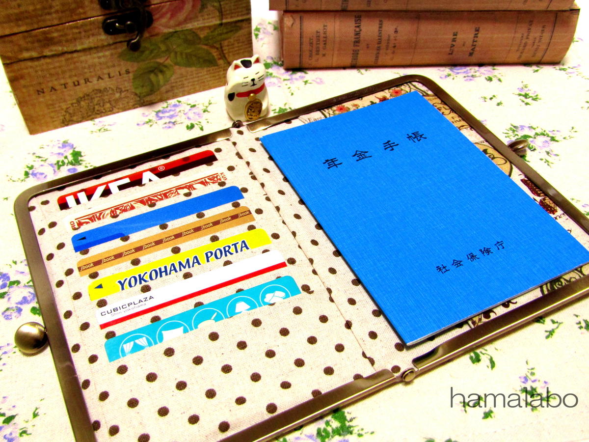 お取り置き作品:大人可愛いダブル口金の☆がま口ショルダーバッグ  