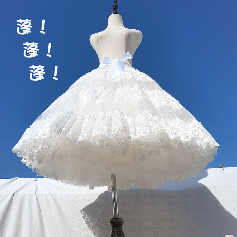 オーガンジー 24m 6段ビッグ パニエ スカート 65cm丈 [SK87-1 ...