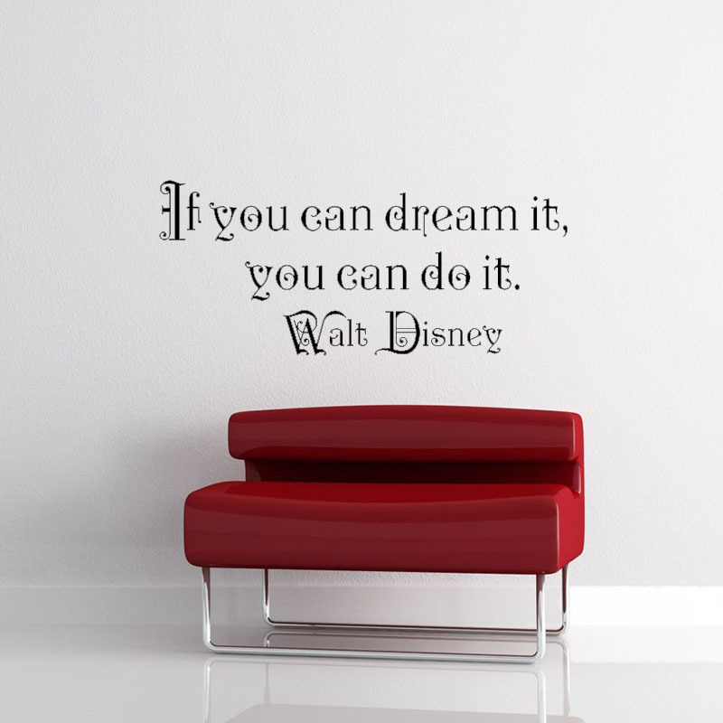 おしゃれリフォーム決定版 模様替え室内壁紙用 ウォルト ディズニーの名言 ウォールステッカー