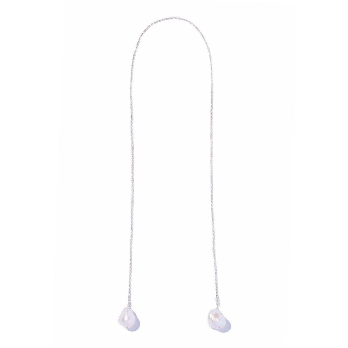 baroque pearl lariat necklce