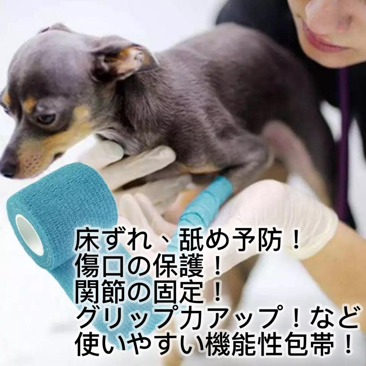 新品未使用 自着性包帯2個セットペット用包帯動物用包帯犬猫床ずれ防止関節保護 Itd