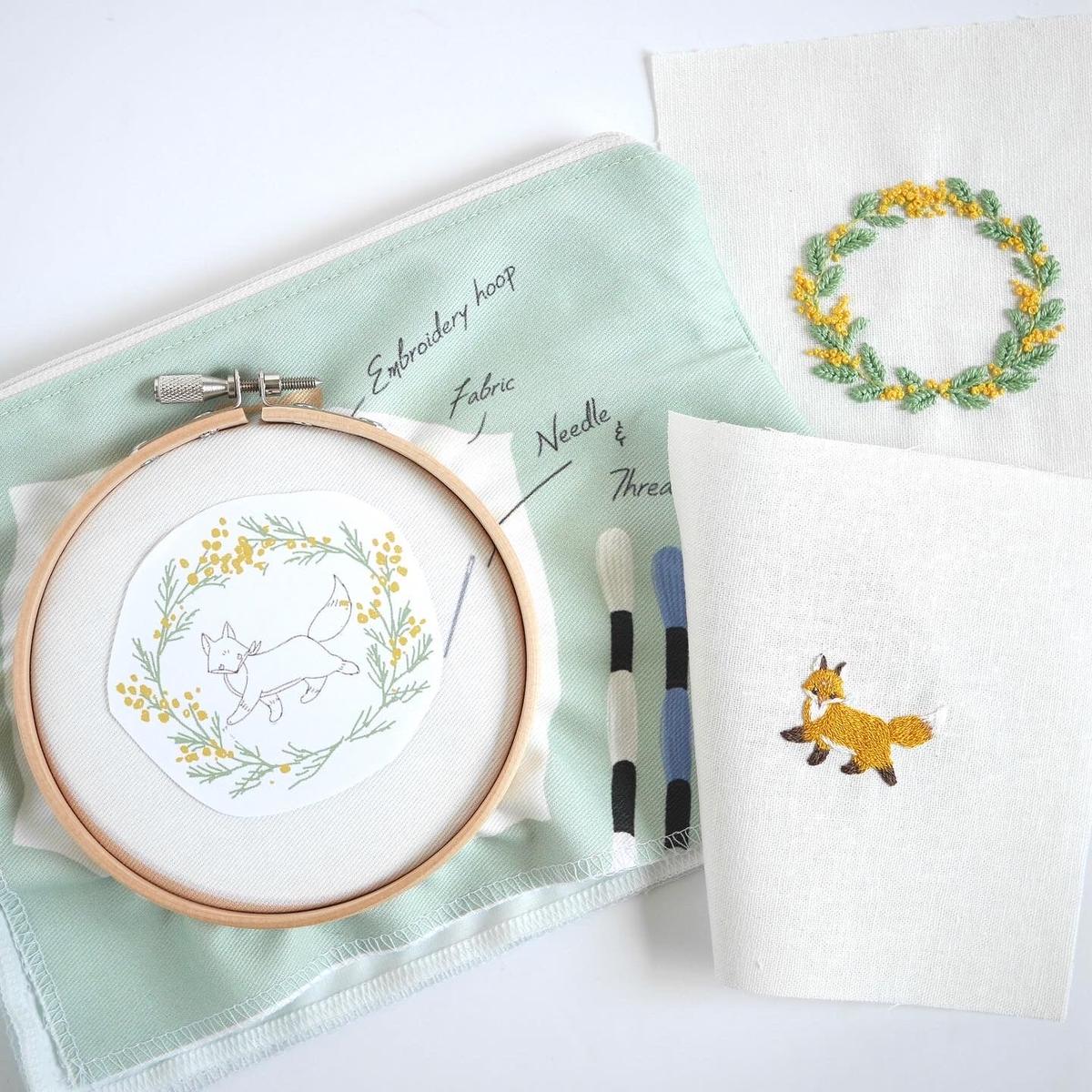 ミモザリースの刺繍キット | itosino