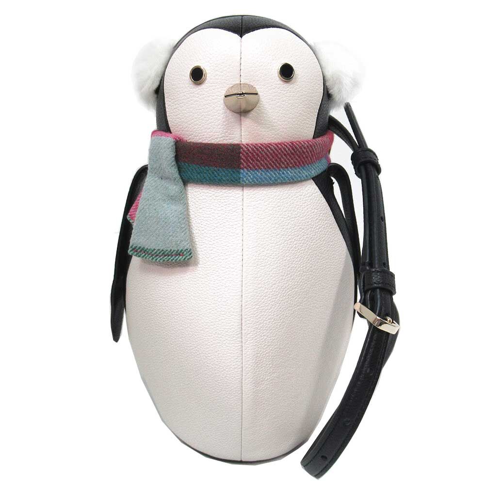 ケイトスペード ショルダーバッグ モーティ ペンギン レザー クロス