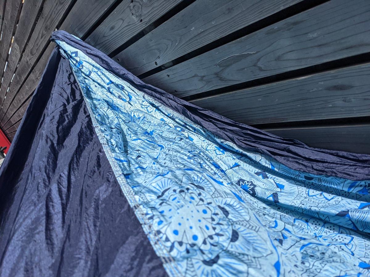 ENO DoubleNest Hammock Retro Tri [マウンテンブルー] M...