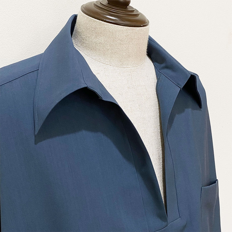 <美品>Graphpaper Round Wool Skipper Shirt Tronica » Graphpaper _ 2023 S/S Round Scale Wool Collection