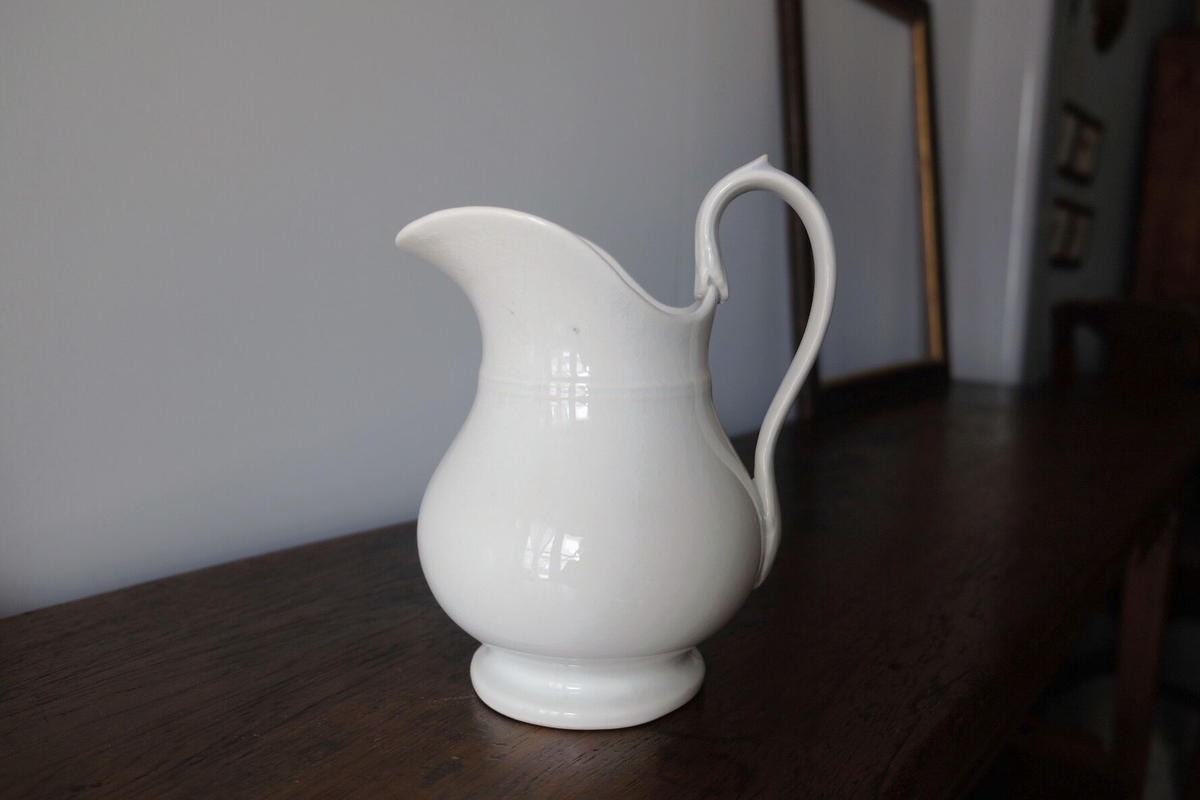 美品◇フランス アンティーク/ GIEN窯 / ETE 一輪のお花のピシェ
