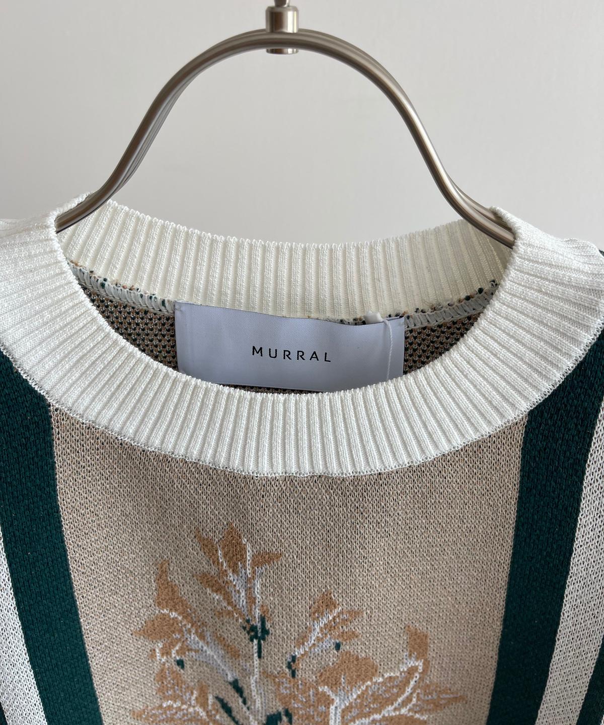 MURRAL 21AW Framed flower knit sweater 黒 MURRAL 21AW Framed flower knit sweater 黒