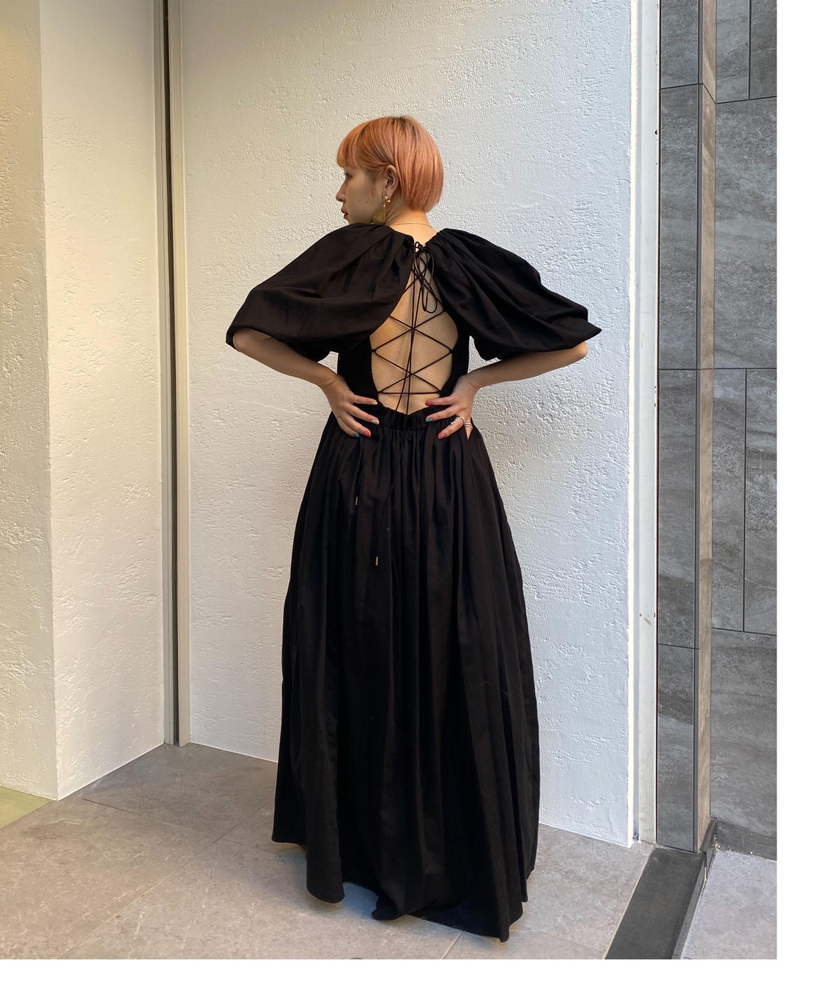 FUMIE=TANAKA / plain lace-up OP | jurk tokyo